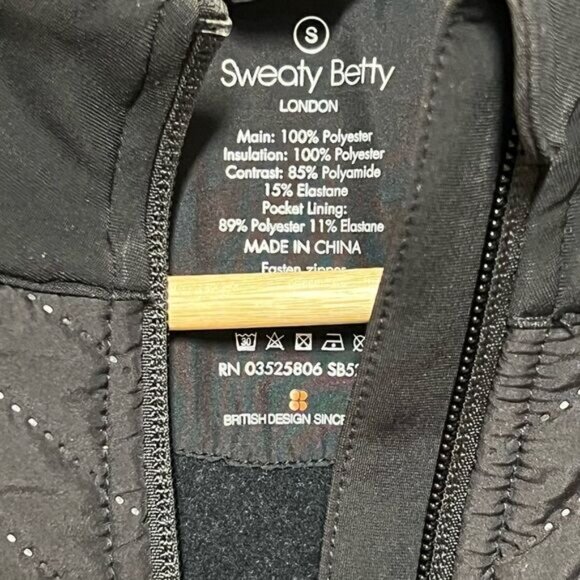 NEW Sweaty Betty Fast Track Layered Longline Black Jacket Sz S - Picture 10 of 13